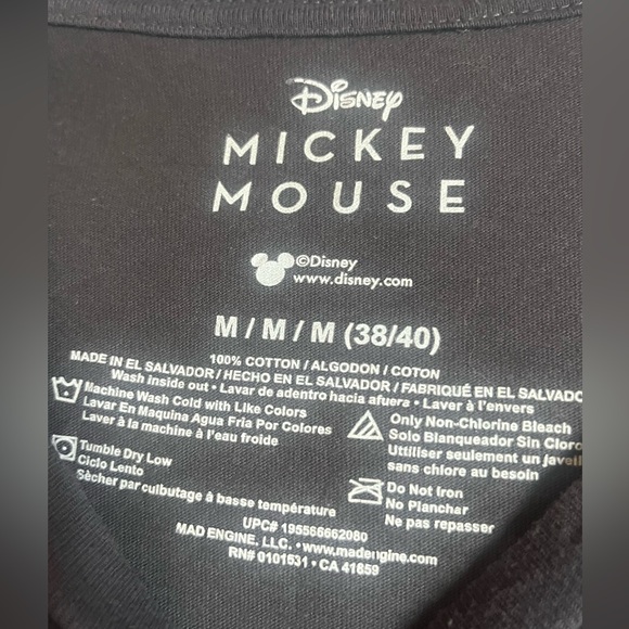 DISNEY Mickey Mouse Rock out Classic Rock Black Long Sleeve Tee - Picture 6 of 7